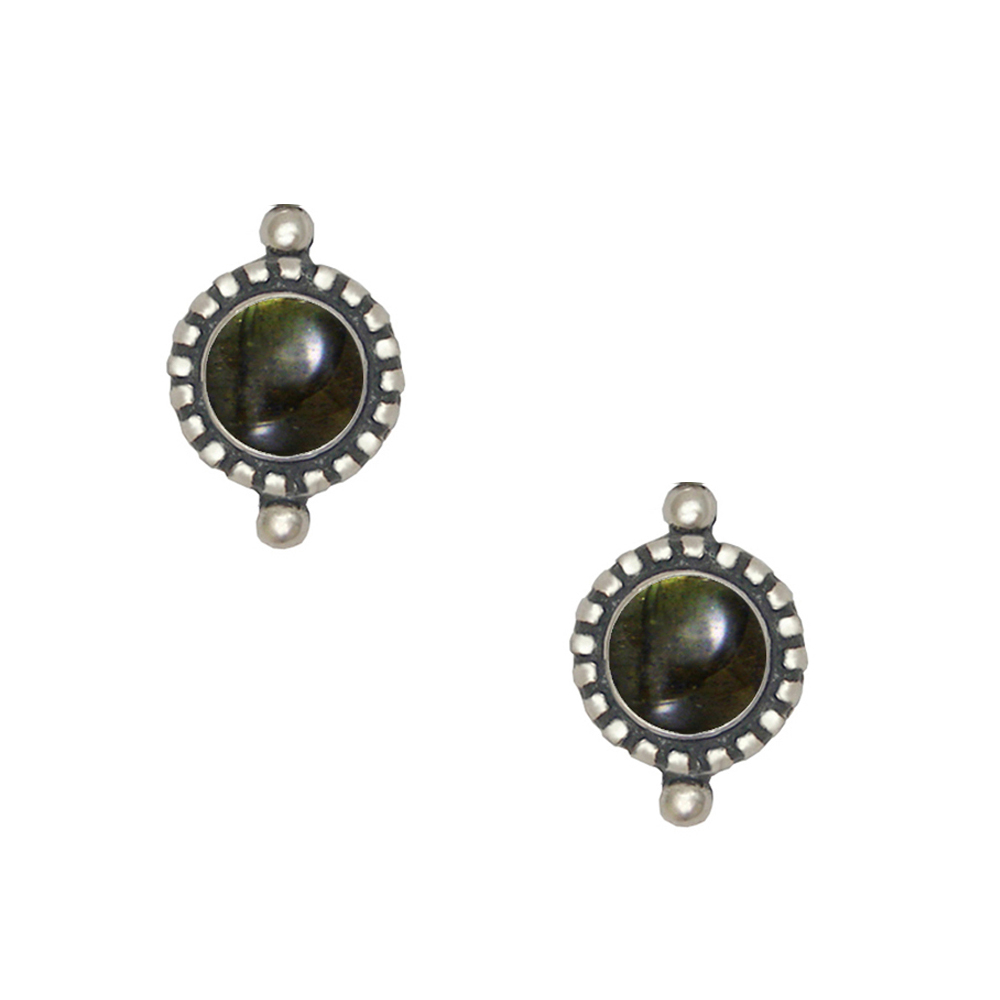 Sterling Silver Little Spectrolite Post Stud Earrings